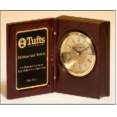 BC834 High gloss rosewood piano-finish book clock