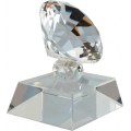 3 1/2 inch Crystal Diamond on Clear Base 