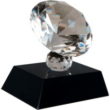 3.5"  inch Crystal Diamond on a Black Base 