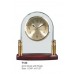 New Glass Clock with Metal and Rosewood Trims