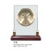 New Glass Clock with Metal and Rosewood Trims
