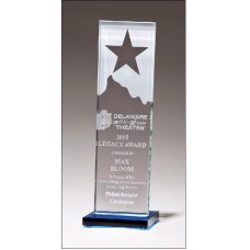   G2883  Etched clear glass award 