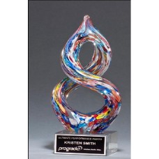 Helix-Shaped Art Glass Award