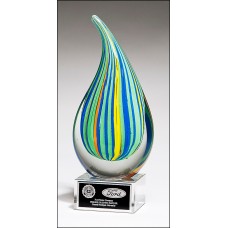  Droplet-Shaped Multi Color Art Glass Award 