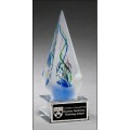Arrow shaped art glass award 