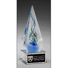 Arrow shaped art glass award 