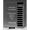 Jade glass award with 12 individual blocks 