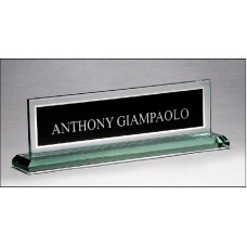 G2788  Glass name plate 