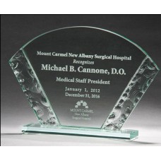 Fan-Shaped Jade Glass Award 