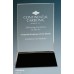 CRY6901  Crystal Rectangle Wedge on Black Base 