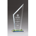 Zenith Series clear glass award with prism-effect base