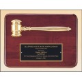 PG3751 Gold Electroplated Metal Gavel on Rosewood Piano Finish