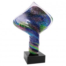  13" Diamond Twist Art Glass