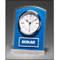 Clock with Blue Carbon Fiber Design 