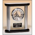 BC977  Silver Skeleton Clock 