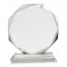 Clear Crystal Octagon on Clear Pedestal Base