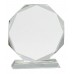 Clear Crystal Octagon on Clear Pedestal Base