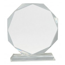 Clear Crystal Octagon on Clear Pedestal Base