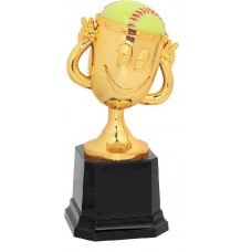 6" Softball Happy Cup Trophy