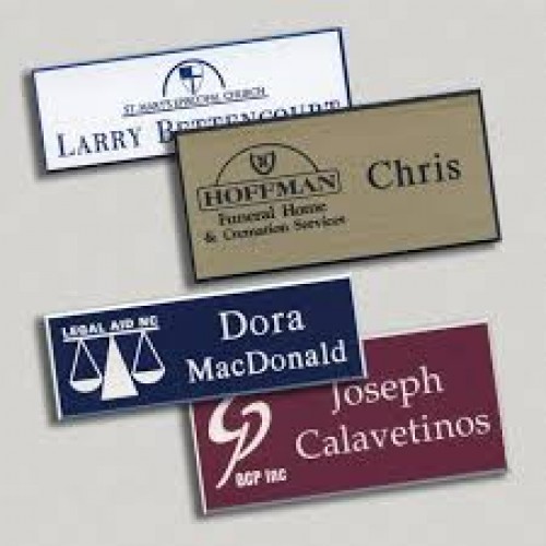 Plastic name tags 4 sizes