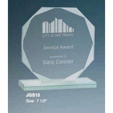 Octagon Jade Glass Award