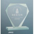 Cut Diamond Jade Glass Award 