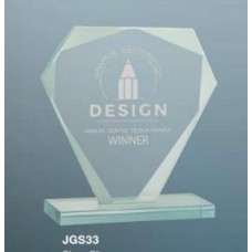 Cut Diamond Jade Glass Award 