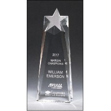 Star Trophy Carved from a Block of Crystal