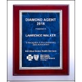   Rosewood High Lustr plaque w/blue marble plate 