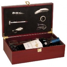 New  WBX61 Rosewood Finish Wine Box Set