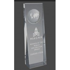 CRY1828 Crystal with Engraved Globe