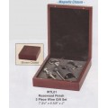 Rosewood Finish 3 piece Wine Gift Set