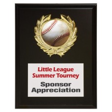 Baseball Sponsor Plaque 6 x 8